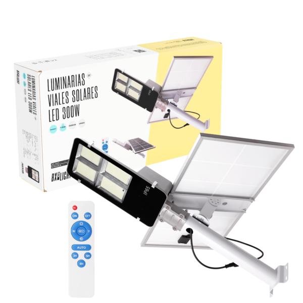 bx3_far_sol_300w_cw_0 Luminarias Viales Solar - Alumbrado Publico - Farolas Led - Entornos Urbanos y Residenciales 300W IP65 6000 k [BX3-FAR-SOL-