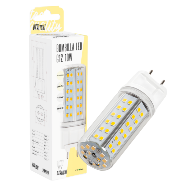 Bombilla Led G12 10W 1.050Lm 6000ºK 40.000H [BX3-G12-2835-10W-CW]
