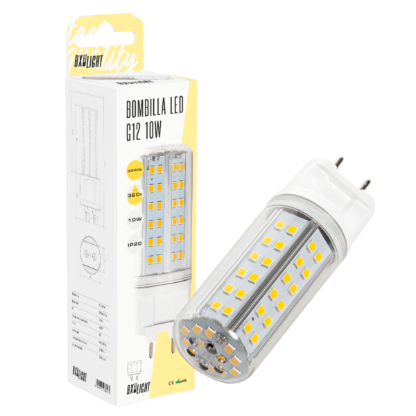 Bombilla Led G12 10W 1.050Lm 6000ºK 40.000H [BX3-G12-2835-10W-CW]