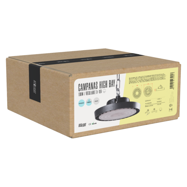 Campanas High Bay Led -  Grandes Alturas 100W IP65 6000 k 120º  [BX3-HVB100W-N2-CW]