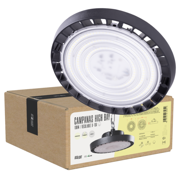Campanas High Bay Led -  Grandes Alturas 100W IP65 6000 k 120º  [BX3-HVB100W-N2-CW]