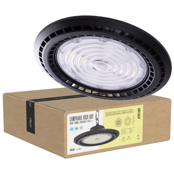 Campanas High Bay Led -  Grandes Alturas 150W IP65 6000 k 120º Reg. 0-10V [BX3-HVUFO150W-H-CW]