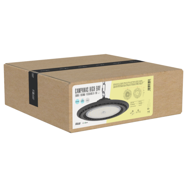 Campanas High Bay Led -  Grandes Alturas 200W IP65 6000 k 120º Reg. 0-10V [BX3-HVUFO200W-H-CW]