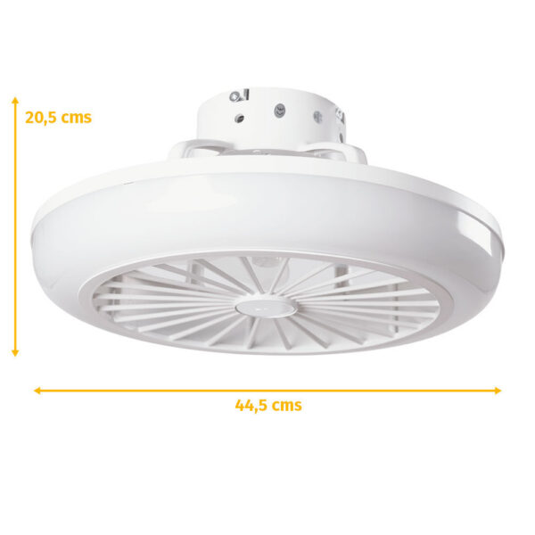 Ventilador de Techo 36W 1800Lm Iluminación LED CCT (Tonalidad Luz Regulable) Control Remoto 50.000H - Blanco   [BX3-LEDFAN-13-W]