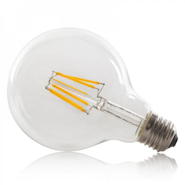 Bombilla LED E27 6W  432Lm 2000ºK Filamento G95 40.000H  [BX3-LF-G95-E27-6W-WW]