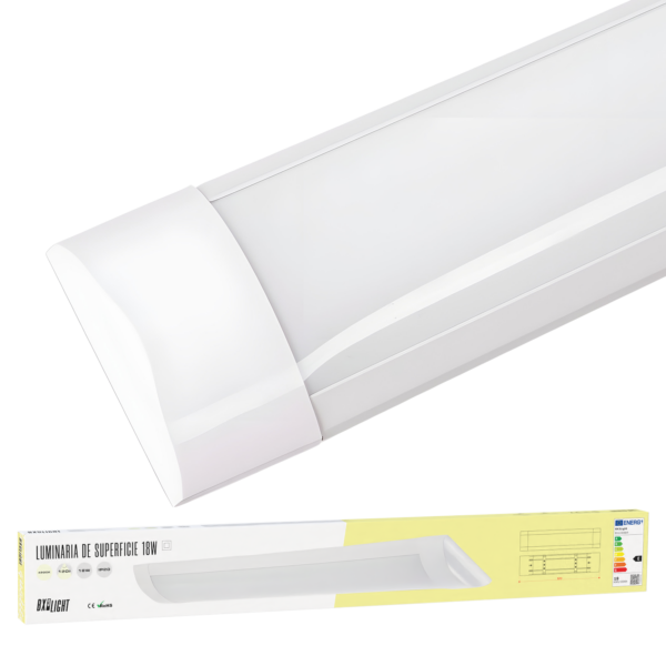 Luminaria Lineal de Superficie LED 18W 120Lm/W 2160Lm 6000ºK 60Cm 40,000H   [BX3-LLS-18216060-CW]