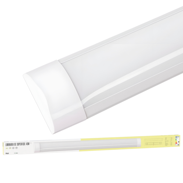 Luminaria Lineal de Superficie LED 40W 120Lm/W 4800Lm 6000ºK 120Cm 40,000H   [BX3-LLS-404800120-CW]