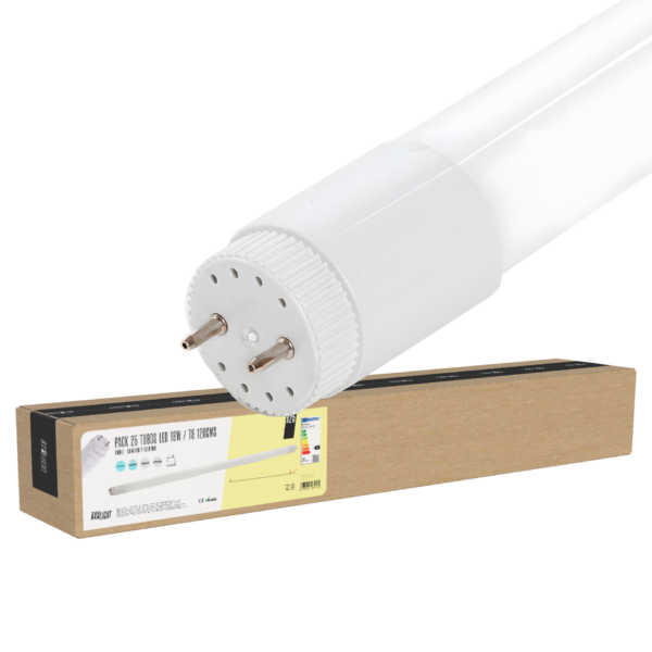 Pack 25 Tubos Led T8 18W 1.800Lm 6000ºK Cristal 120Cm 40.000H [BX3-LM1063-CW]