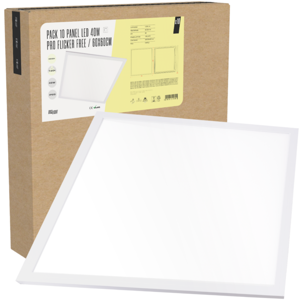 Pack 10 Panel LED 40W 4.000Lm 6000ºK 60x60Cm PRO Flicker Free 60.000H    [BX3LPT59540WPHILIPCW]