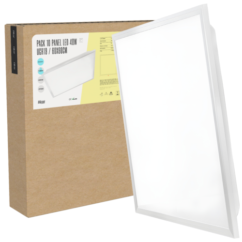 Pack 10 Panel Led  - Modular 600x600 40W 6000 K [BX3-LP-40W-U19-CW]