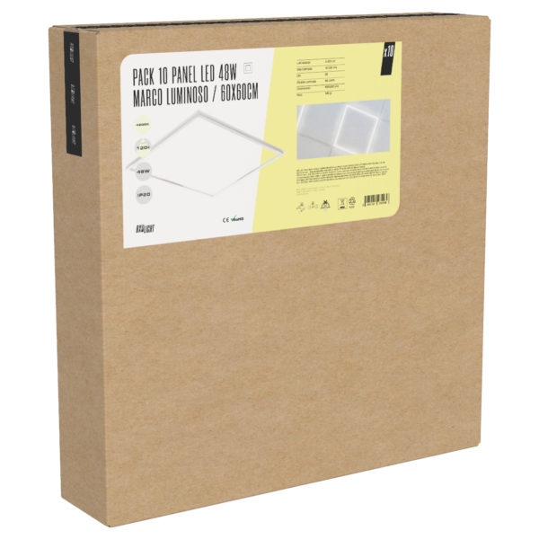 Pack 10 Panel Led  - Modular 600x600 48W 6000 K [BX3-LPF-6060-48W-CW]