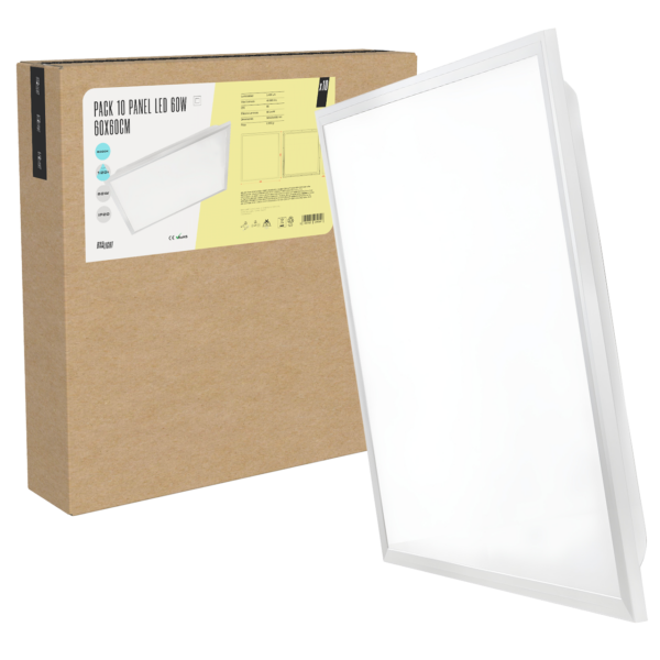 Pack 10 Panel Led  - Modular 600x600 60W 6000 K [BX3-LPT-6060-60W-CW]