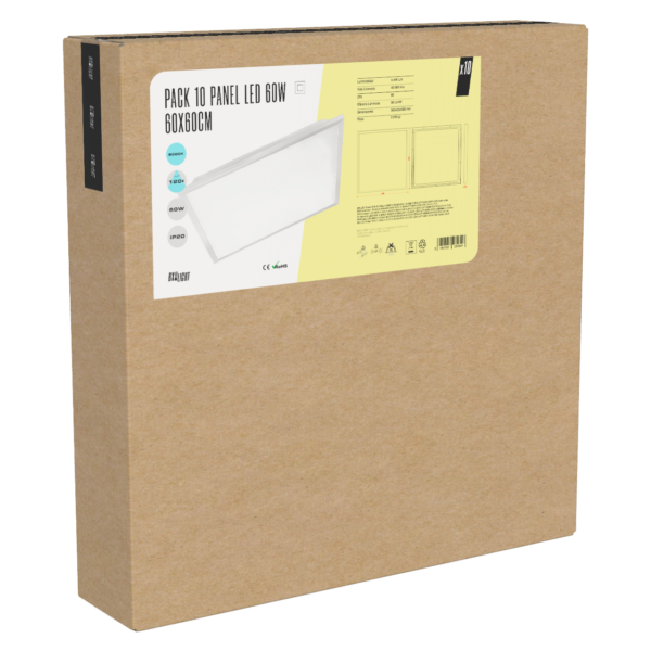 Pack 10 Panel Led  - Modular 600x600 60W 6000 K [BX3-LPT-6060-60W-CW]