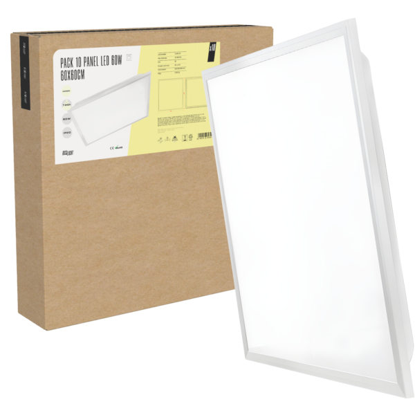 Pack 10 Panel Led  - Modular 600x600 60W 6000 K [BX3-LPT-6060-60W-CW]