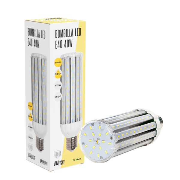 Bombilla LED E40 40W 5.200Lm 6000ºK  Alumbrado Público 50.000H   [BX3-LT-CL6-40W-CW]