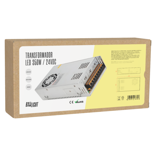 Transformador -  Fuente de Alimentación AC/DC -  Convertidor AC/DC 230 VAC/24VDC 350W 14 - 6A IP20 [BX3-MPS-350W24V]