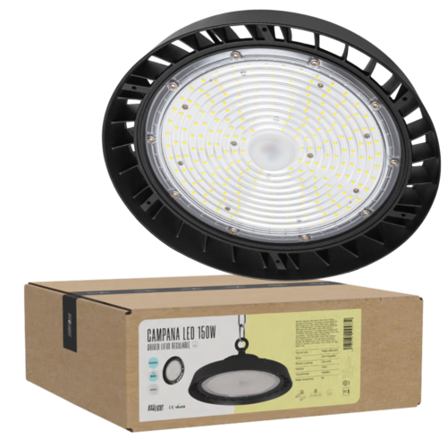 Campana LED 150W ( 90W-120W-150W ) 27000Lm Driver Lifud Regulable 1-10V Chip Philips CW 6000ºK 90º
