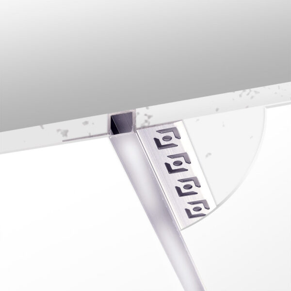 Perfíl de AluMinio para Empotrar Escayola/Pladur Tira Led 9mm  - 2M [BX3-PA-639-2M]