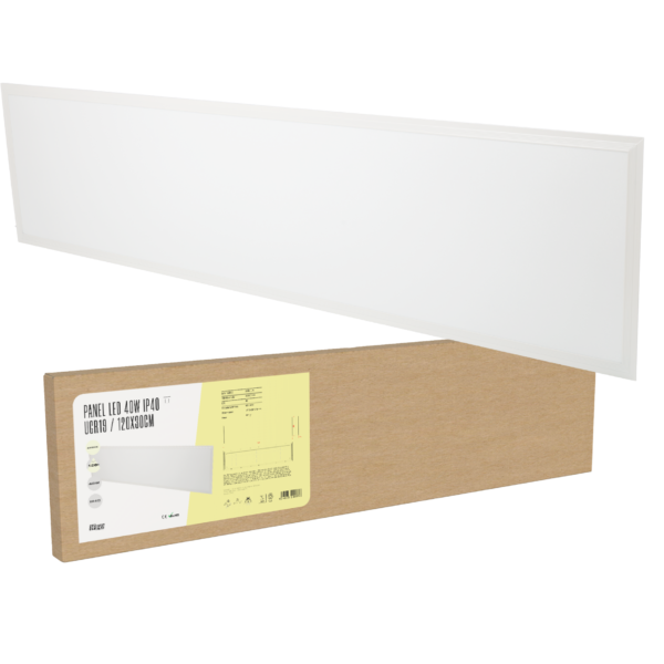 Panel LED 40W 3600Lm  6000ºK 120x30Cm UGR19 40.000H   [BX3-PL-40W-CW]