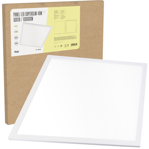 Panel LED Superslim 40W 4.500Lm 6000ºK 60x60Cm UGR19 40.000H  [BX3-595-40-CW]