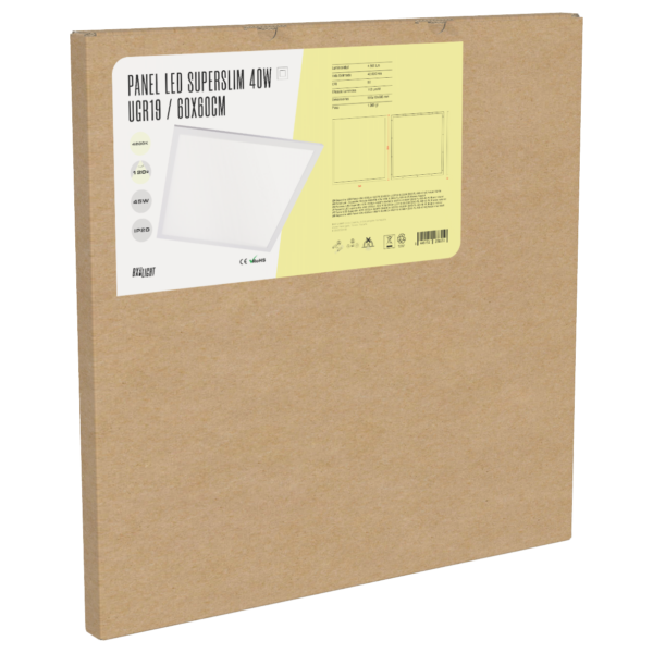 Panel LED Superslim 40W 4.500Lm 6000ºK 60x60Cm UGR19 40.000H  [BX3-595-40-CW]