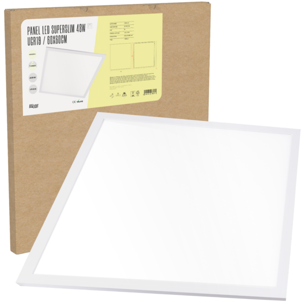 Panel LED Superslim 48W 4.800Lm 6000ºK 60x60Cm UGR19 40.000H  [BX3-PL-595-48-CW]