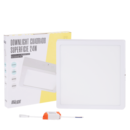 Plafón LED 24W 1778Lm  6000ºK Cuadrado 40.000H  [BX3-PLAF-R-24W-CW]