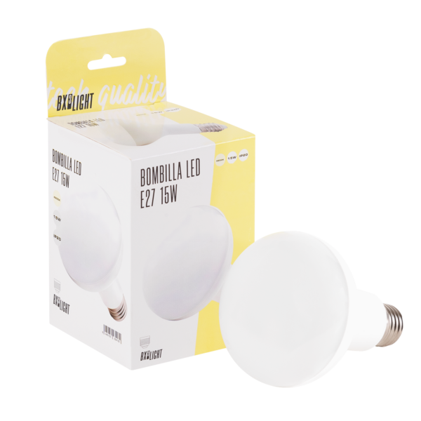Bombilla LED E27 15W 1.200Lm 6000ºK R90 40.000H   [BX3-R90-E27-15W-CW]