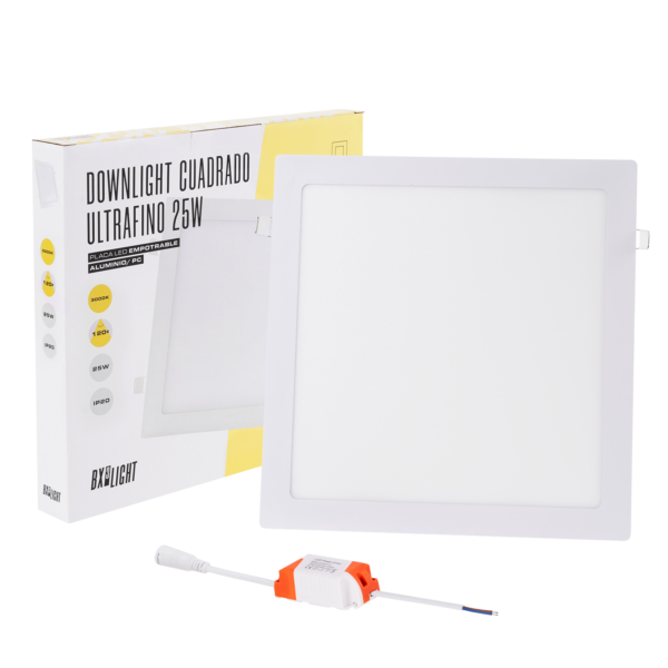 Placa LED 25W 2.180Lm 6000ºK Cuadrada 40.000H  [BX3-RDP-25W-CW]