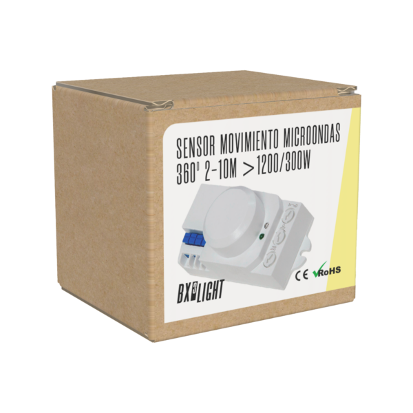 Sensor Movimiento Microondas 360º 2-10M >1200/300W SB-BS029B [BX3-SB-BS029B]