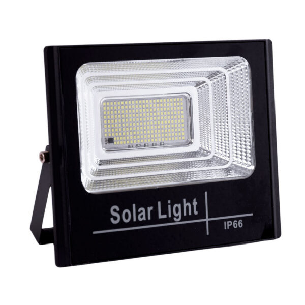 Proyector LED Solar 100W 6500K Panel: 6V/12W Batería: 3,2V/8000MaH Control Remoto   [BX3-SOLARFL-100W-01]