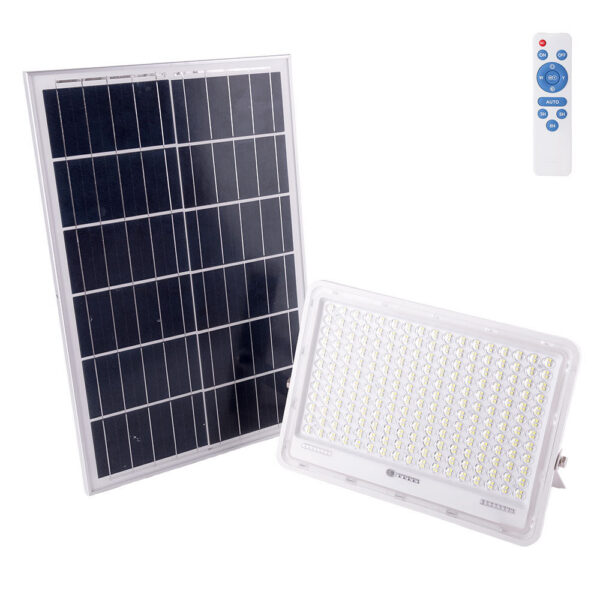 Proyector LED Solar 300W 6500K Panel: 6V/25W Batería: 3,2V/20000MaH Control Remoto   [BX3-SOLARFL-300W-02]