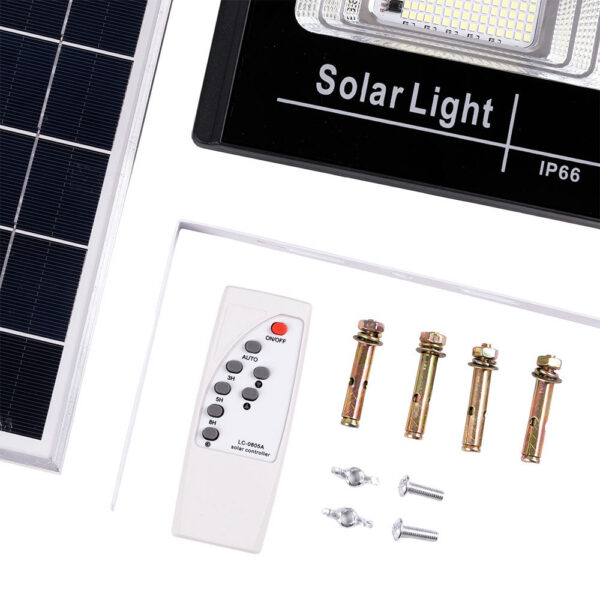 Proyector LED Solar 30W 6500K Panel: 6V/6W Batería: 3,2V/3000MaH Control Remoto   [BX3-SOLARFL-30W-01]