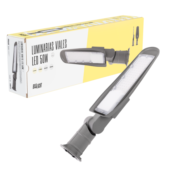 Luminarias Viales -  Alumbrado Publico -  Farolas Led -  Entornos Urbanos y Residenciales  50W IP65 6000 k [BX3-STR50W-10-CW]