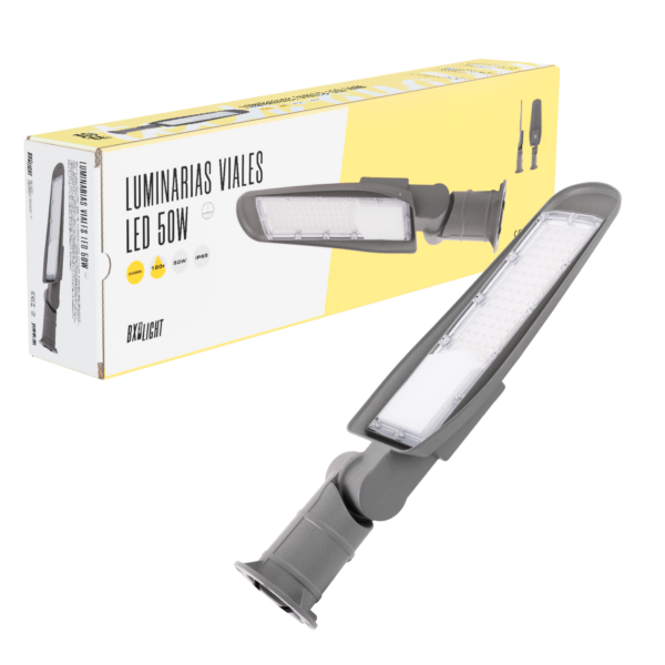 Luminarias Viales -  Alumbrado Publico -  Farolas Led -  Entornos Urbanos y Residenciales  50W IP65 6000 k [BX3-STR50W-10-CW]