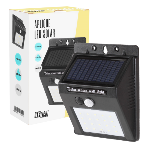 Aplique LED 6000ºK Solar IP65 Sensor 40.000H  [BX3-SW5050-PIR]