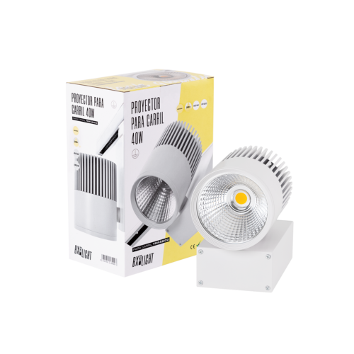 Foco de Carril LED  40W 3600Lm CRI90 4200ºK Trifásico UGR17 50.000H   [BX3-TR40W-WHITE-W]