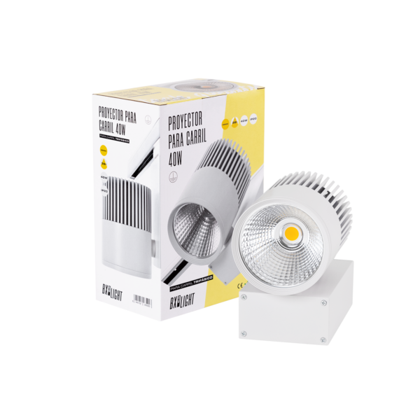 Foco de Carril LED  40W 3600Lm CRI90 4200ºK Trifásico UGR17 50.000H   [BX3-TR40W-WHITE-W]