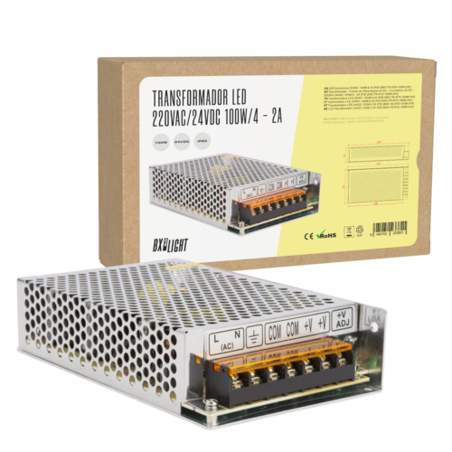 Transformador -  Fuente de Alimentación AC/DC -  Convertidor AC/DC - 220VAC/24VDC 100W/4 - 2A IP20 [BX3-TR-IP25-100W-24V]