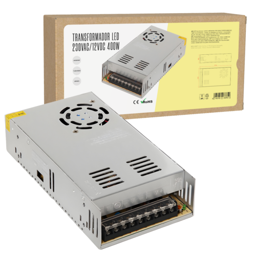 Transformador -  Fuente de Alimentación AC/DC -  Convertidor AC/DC 230 VAC/12VDC 400W/33A IP25 [BX3-TRIP25400W33A]