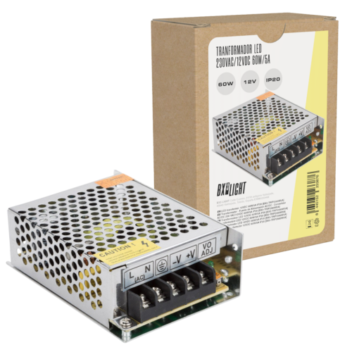 Transformador -  Fuente de Alimentación AC/DC -  Convertidor AC/DC 230 VAC/12VDC 60W/5A IP20 [BX3-TRIP2560W5A]