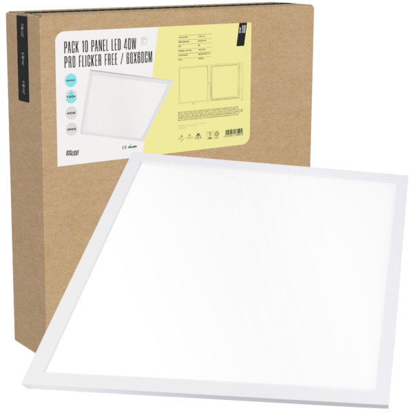 Pack 10 Panel LED 40W 4.000Lm 6000ºK 60x60Cm PRO Flicker Free 60.000H    [BX3LPT59540WPHILIPCW]