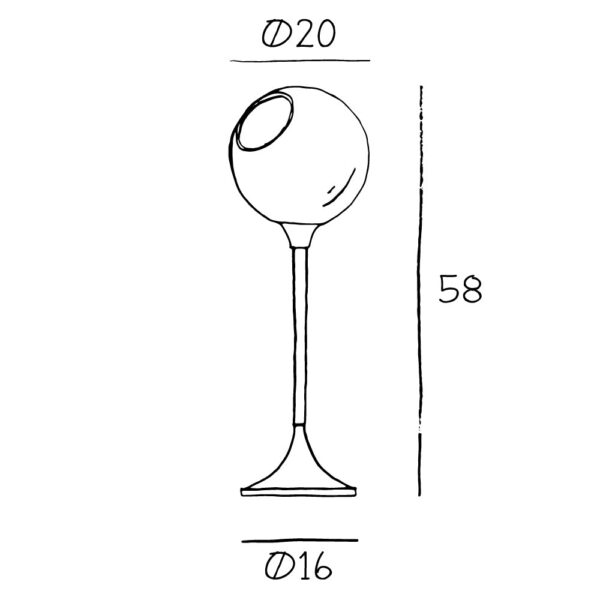 Lámpara Mesa "Ballroom Army" E27 Sin Bombilla