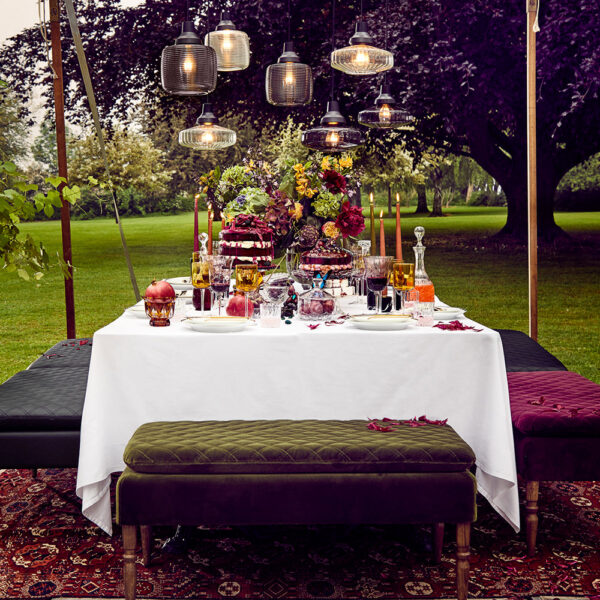 Lámpara Colgante "New Wave Stripe Smoke" E27 Sin Bombilla