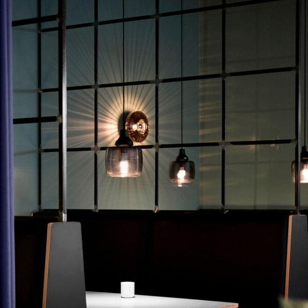 Lámpara Colgante "New Wave Stripe Smoke" E27 Sin Bombilla