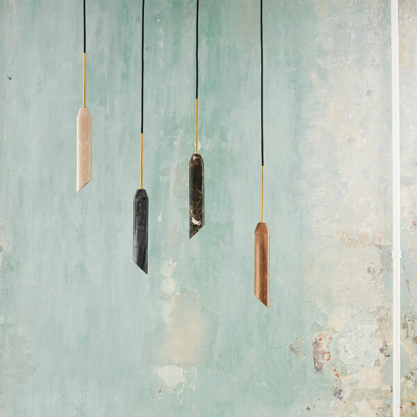 Lámpara Colgante "Marble Art Brown" GU10 Sin Bombilla