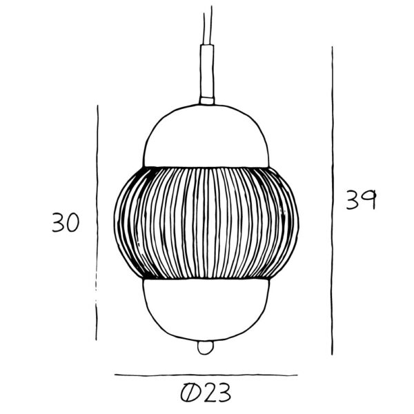 Lámpara Colgante "Shahin"  3xE14 Sin Bombilla