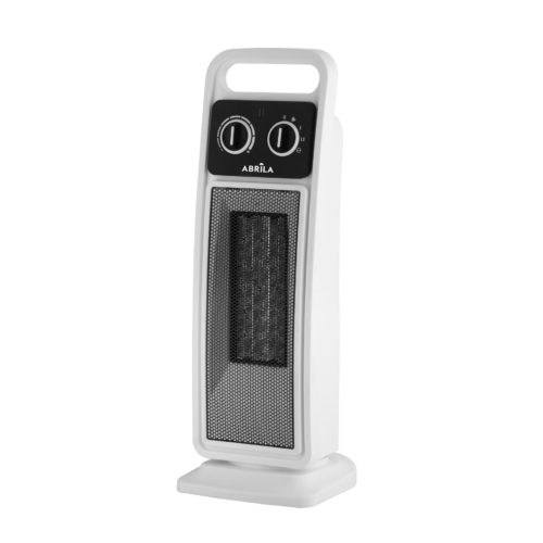 Termoventilador Ceramico Ptc Vertical Brasil 2000w Blanco 2 Potencias Oscilante Antivuelco Termosto 50,7x19x18,3cm