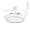 Ventilador Dc Bandido Función Verano-Invierno 59w Blanco 4 Aspas 107d 5900lm 3500-4000-6500k  Remoto y Temporizador