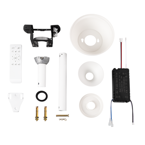 Ventilador Dc Bandido Función Verano-Invierno 59w Blanco 4 Aspas 107d 5900lm 3500-4000-6500k  Remoto y Temporizador